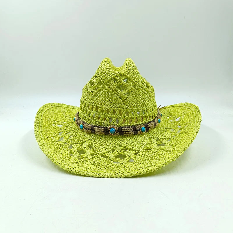The Witchy Gypsy Colorful Straw Cowboy Hat