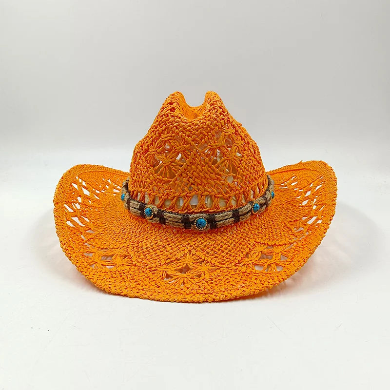 The Witchy Gypsy Colorful Straw Cowboy Hat