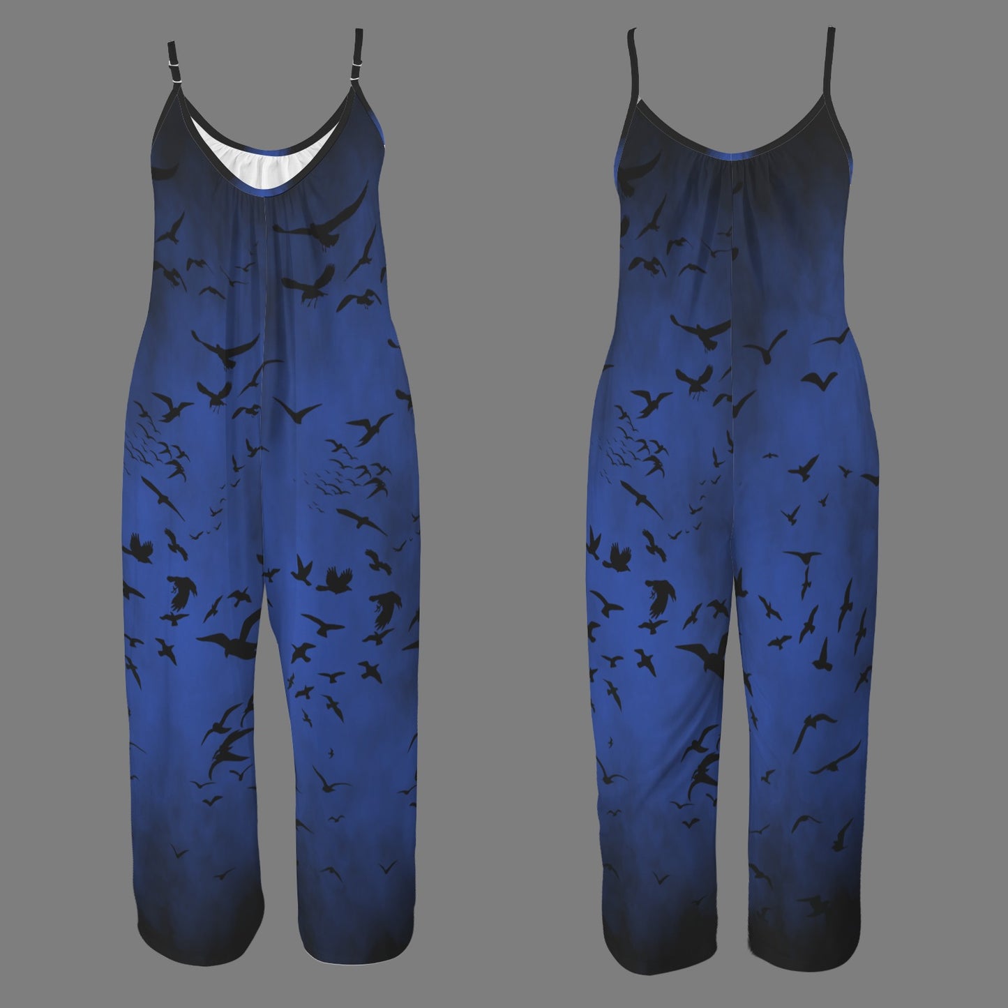 Corporate Goth Jumpsuit - Blue Murder of Crows Casual VAcation Suit