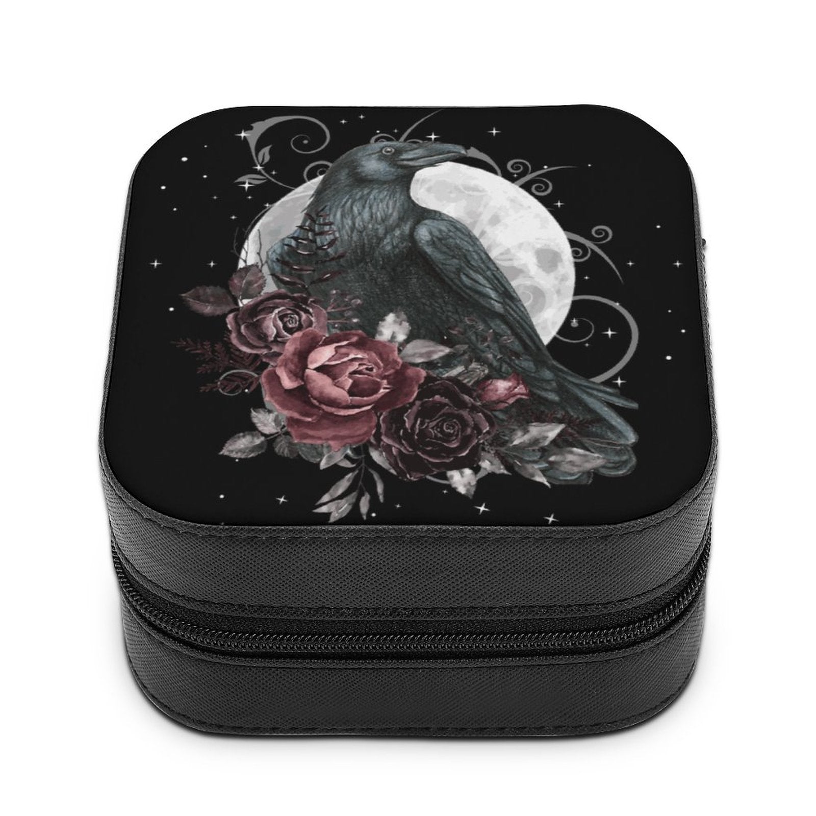 Crow Tarot Portable Stackers Jewellery Box, Whimsical Woodland Crow