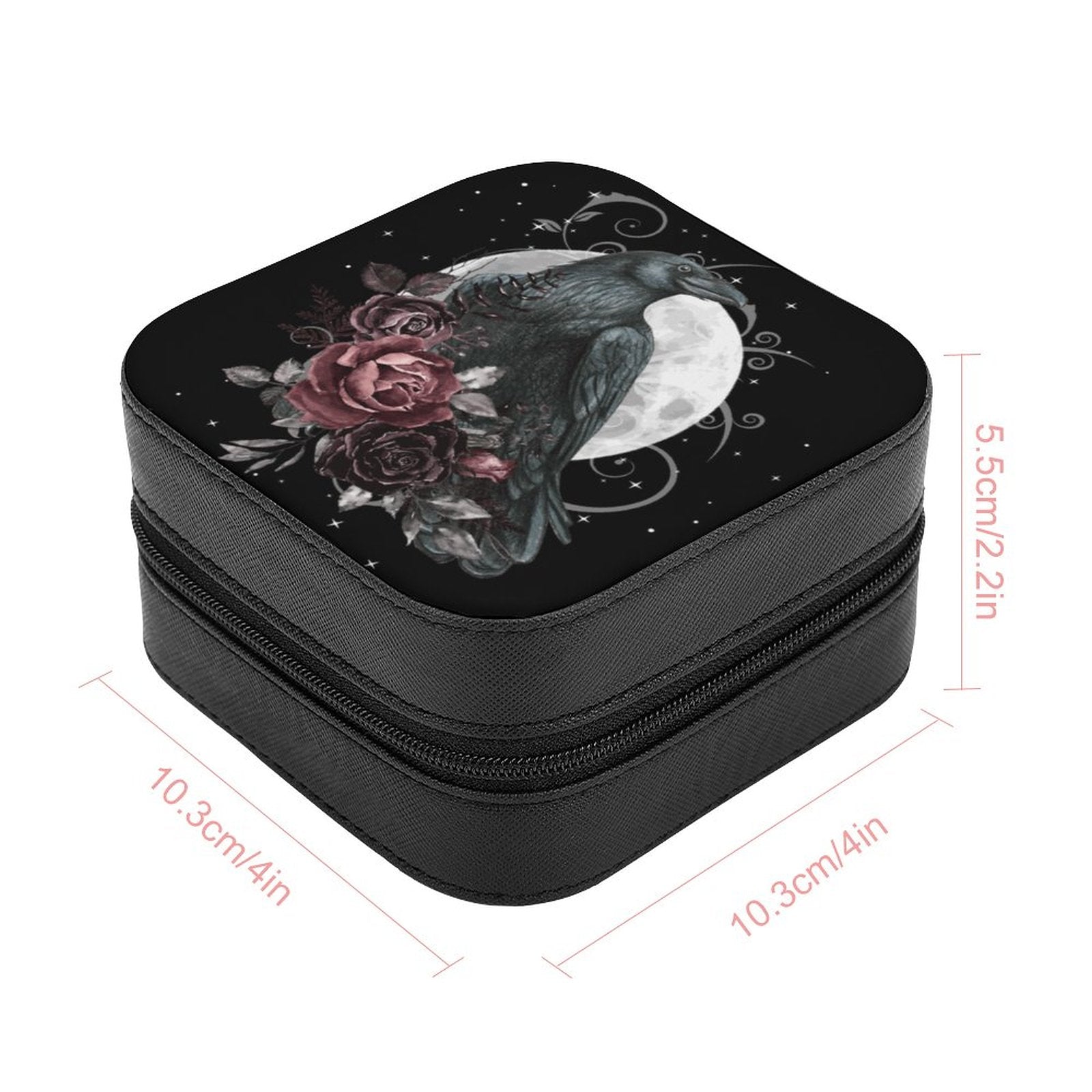 Crow Tarot Portable Stackers Jewellery Box, Whimsical Woodland Crow