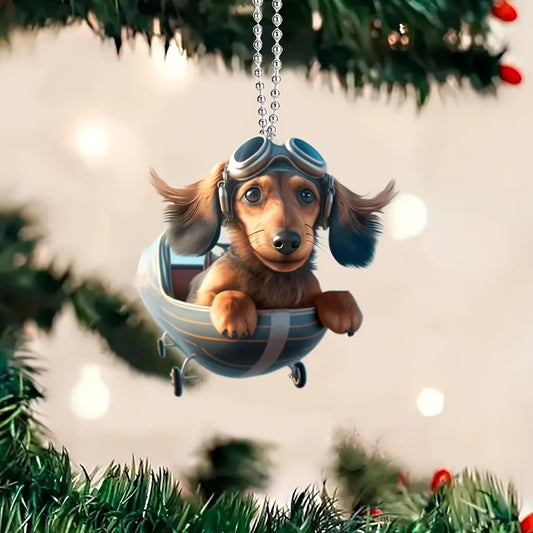 The Witchy Gypsy Dachshung Christmas Ornament
