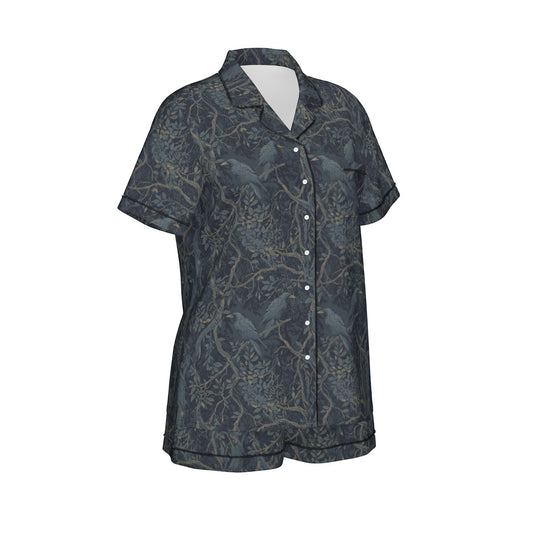Short-sleeve shirt with a pattern on a white background
