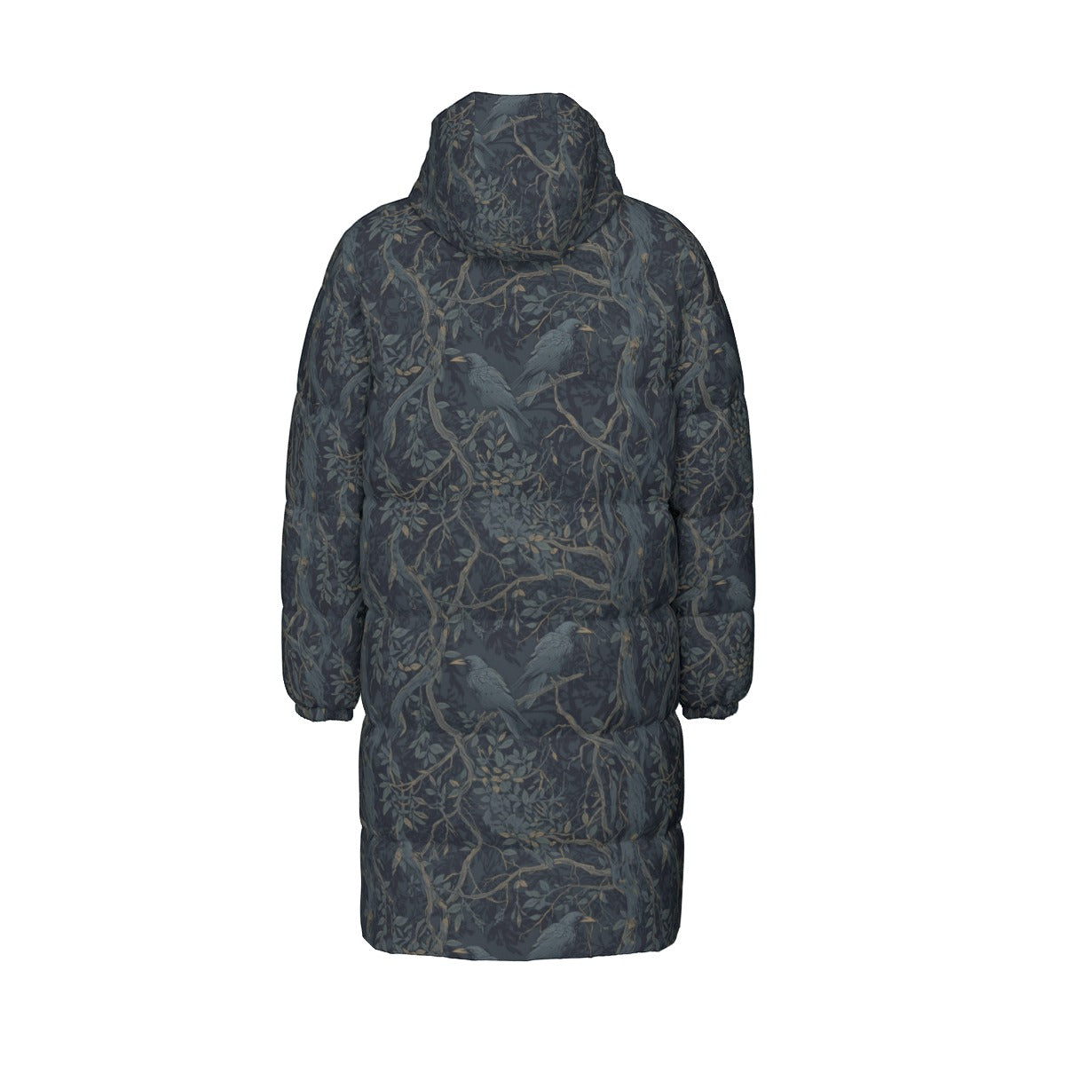 Dark camouflage-patterned jacket on a white background