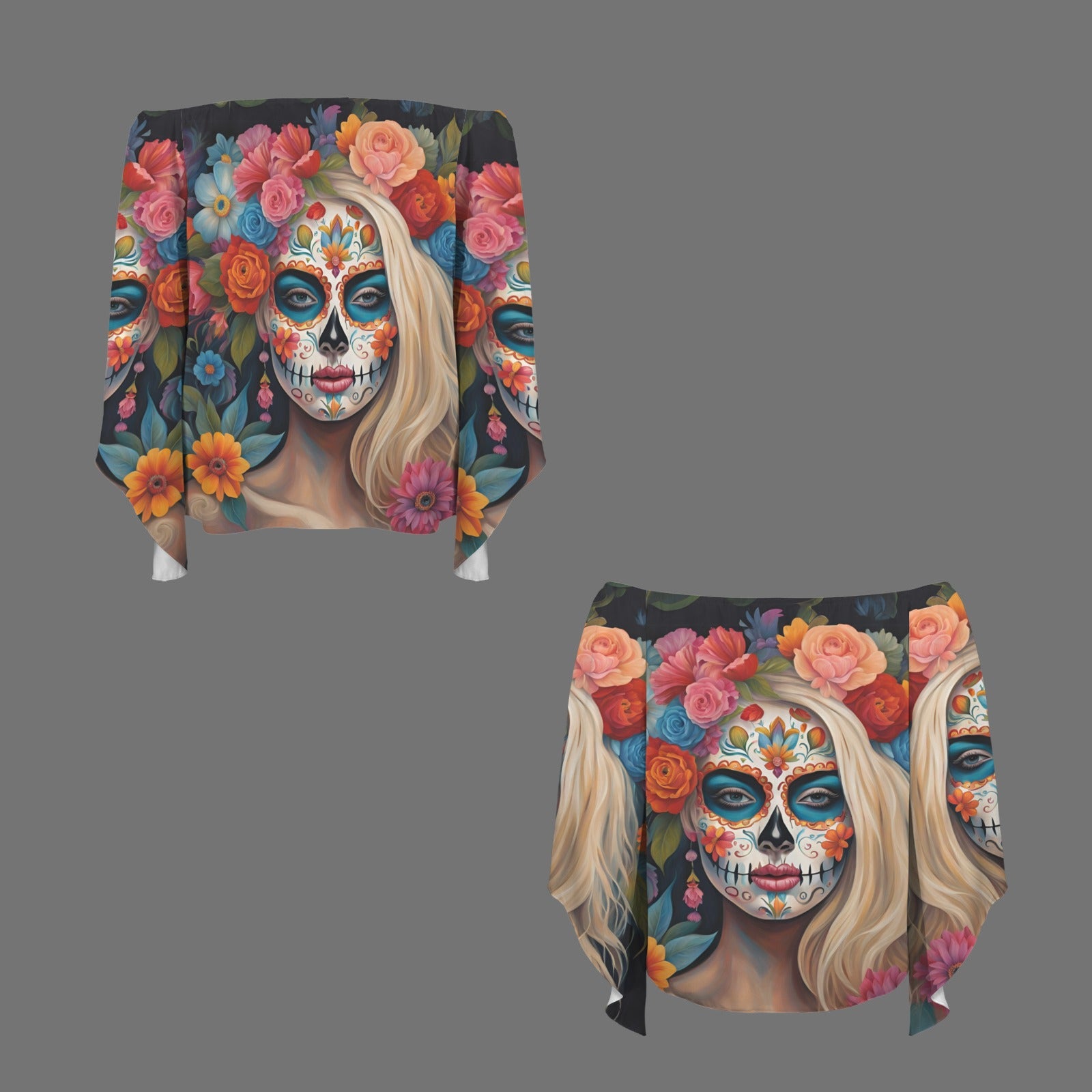 Day of the Dead Wildflower Off the Shoulder T-shirt, Dia de los muertos shirt