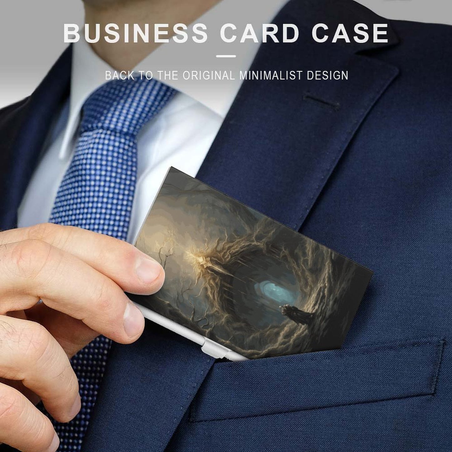 Elden Ring Warrior Business Card Holder:  Dark Souls Gothic Gamer Gift