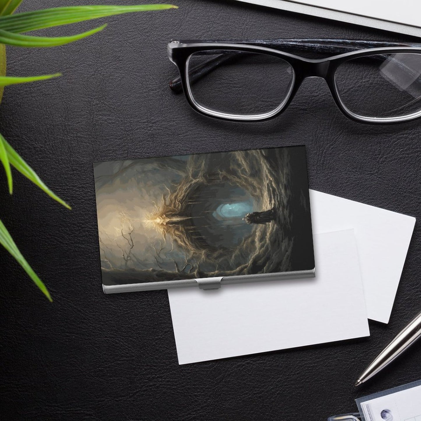 Elden Ring Warrior Business Card Holder:  Dark Souls Gothic Gamer Gift