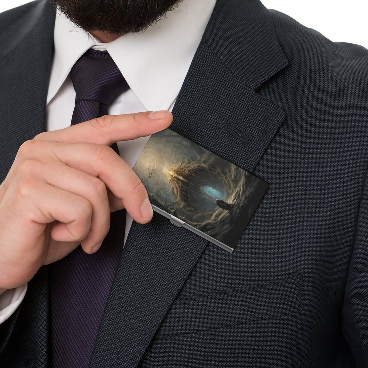 Elden Ring Warrior Business Card Holder:  Dark Souls Gothic Gamer Gift