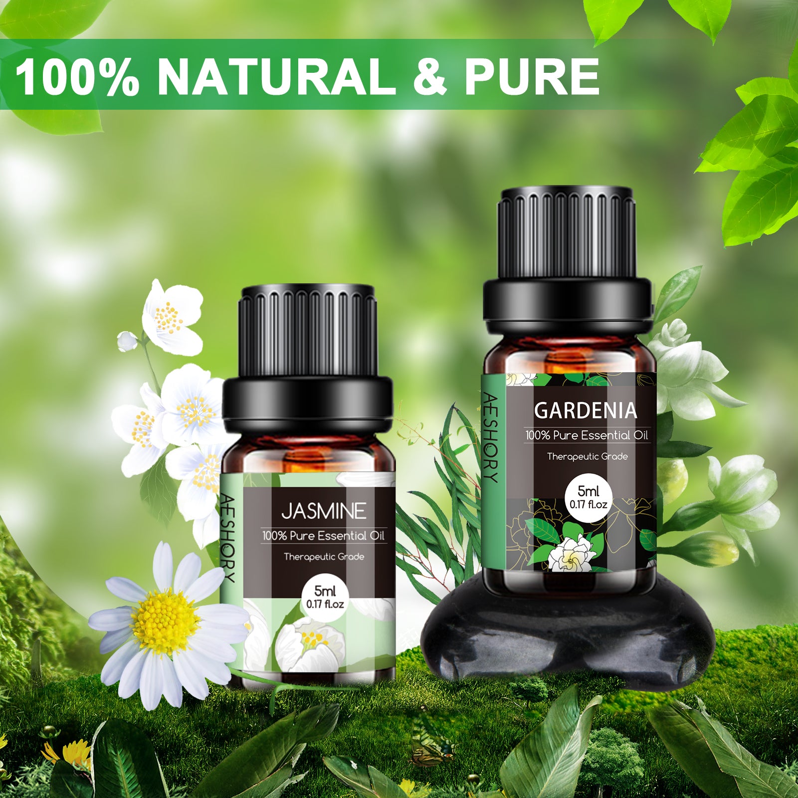 Essential Oils Set - 32x5ml Pure Aromatherapy Essential Oils Kit for Diffuser