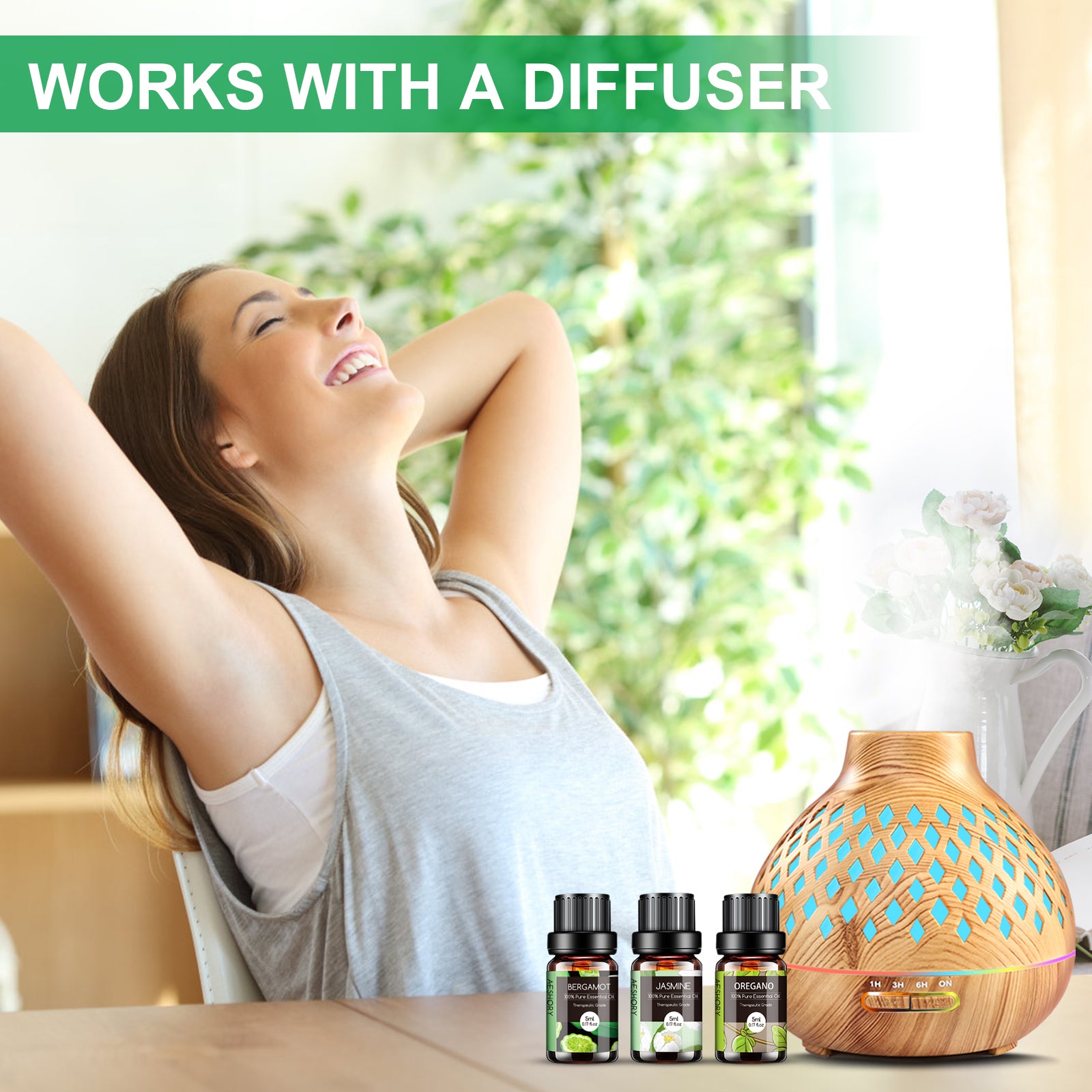 Essential Oils Set - 32x5ml Pure Aromatherapy Essential Oils Kit for Diffuser