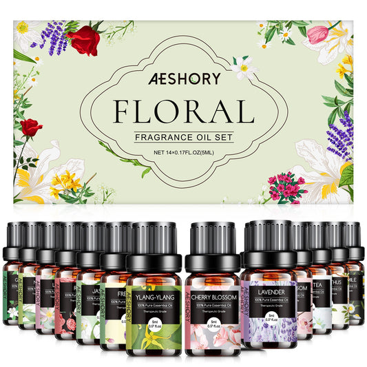 Floral Essential Oils Set - 14 Pcs Fragrance Oil for Diffusers