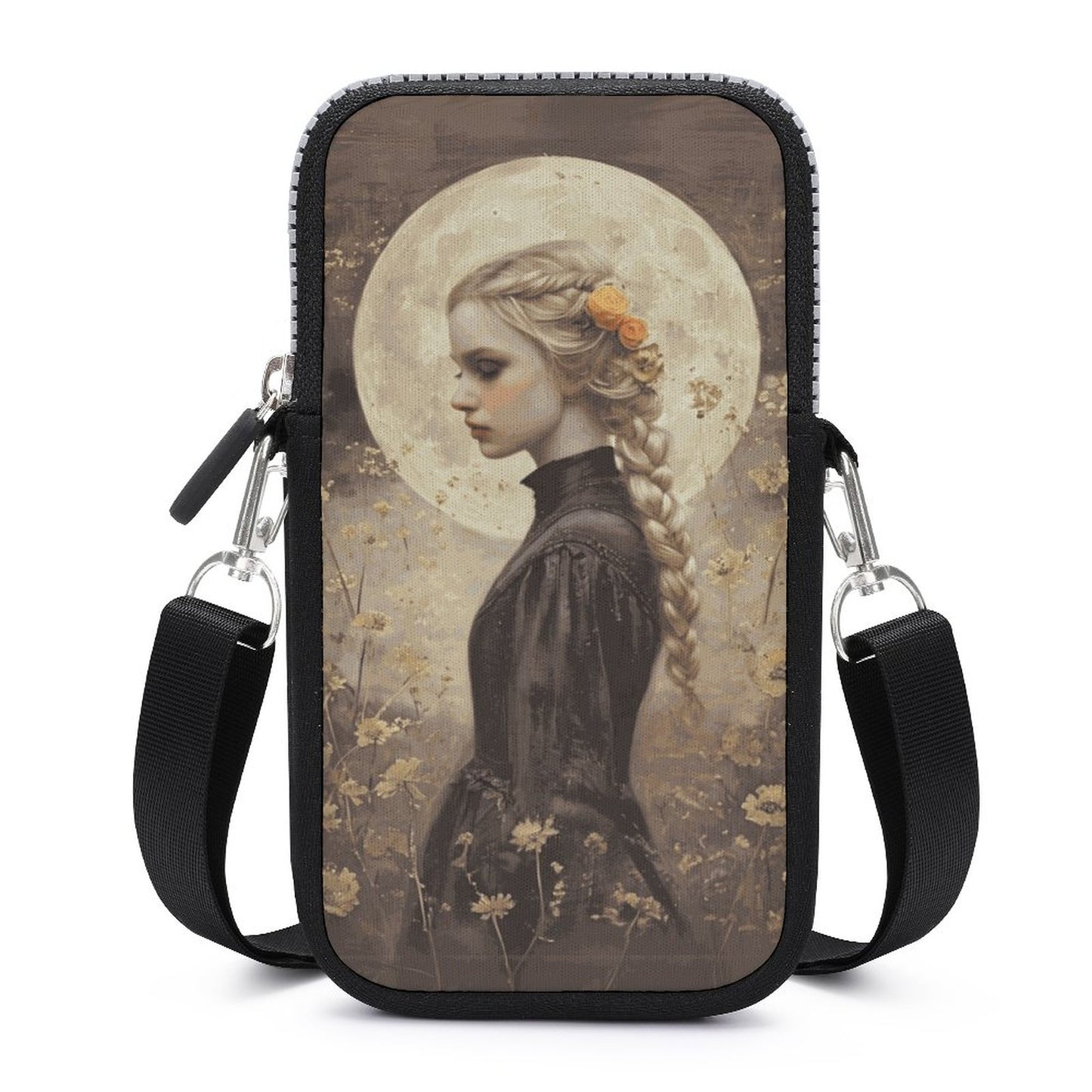 Goddess Freya Neoprene Cell Phone Crossbody Pouch: Norse Mythology