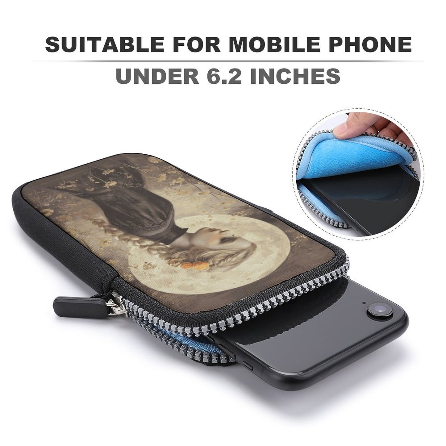 Goddess Freya Neoprene Cell Phone Crossbody Pouch: Norse Mythology