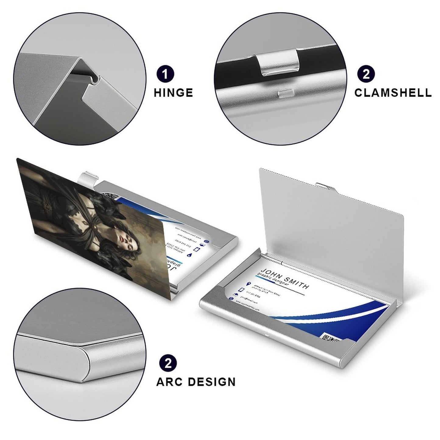 Hecate & Wolves Business Card Holder: Greek Goddess Art, Witchy Gift