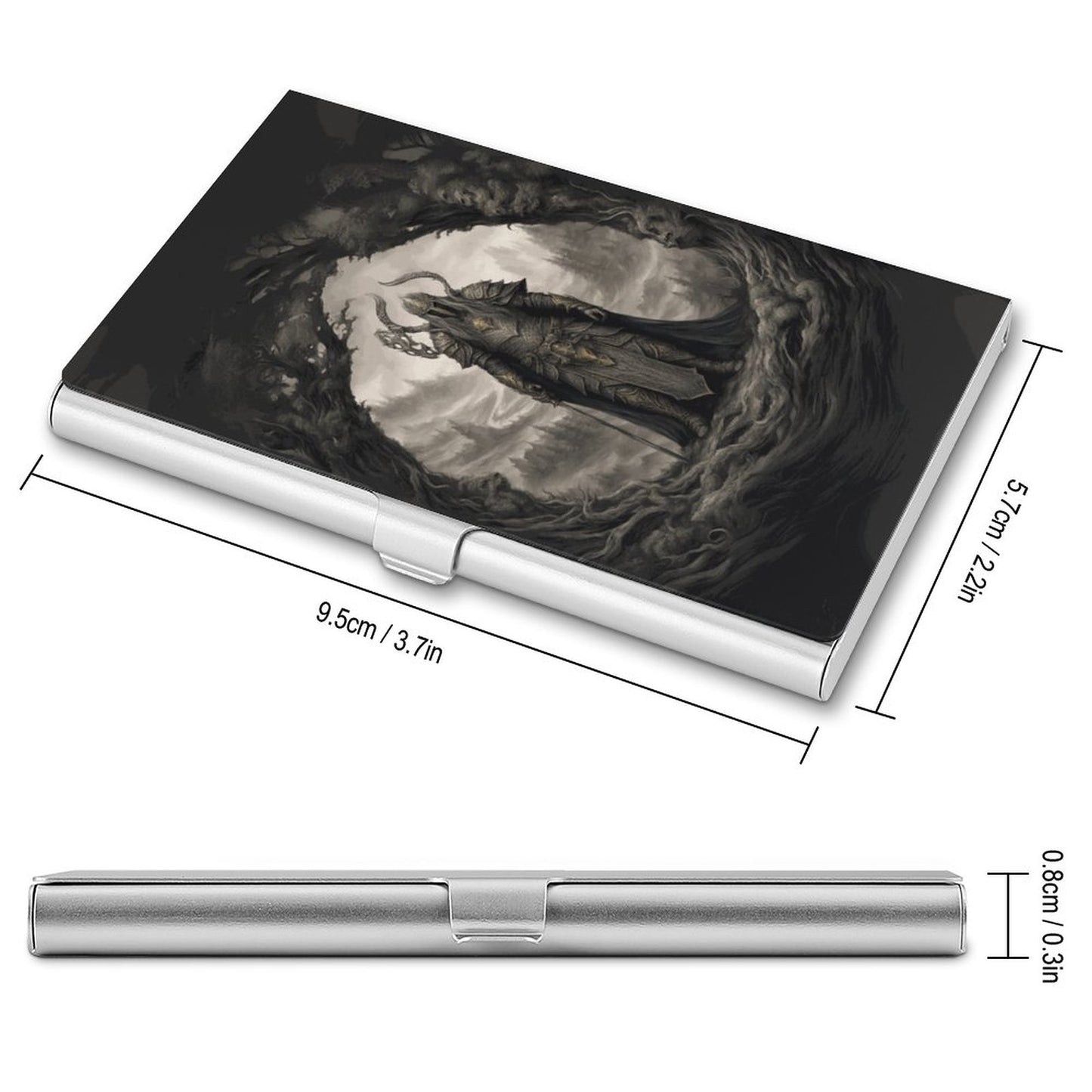 Gothic Warrior King Business Card Holder: Night Lord Gamer Gift