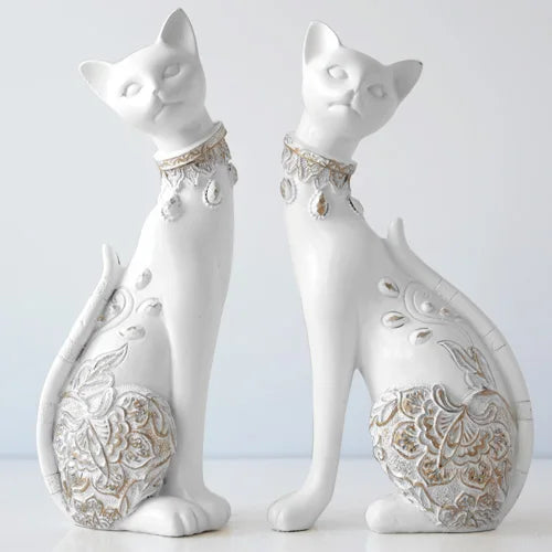 Decorative Resin Cat statue, Cat Figurine home decor sculpture - The Witchy Gypsy