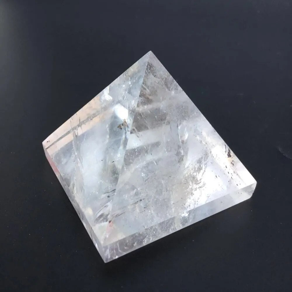 Natural clear quartz crystal stone transparent crystal healing pyramid - The Witchy Gypsy