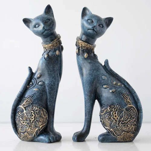 Decorative Resin Cat statue, Cat Figurine home decor sculpture - The Witchy Gypsy