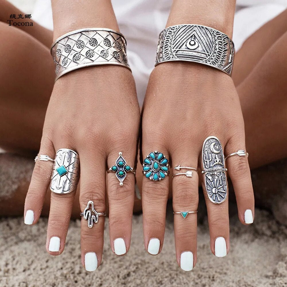 Bohemia Antique Silver Rings, Boho Jewelry - The Witchy Gypsy