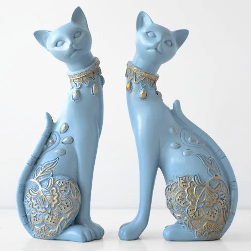 Decorative Resin Cat statue, Cat Figurine home decor sculpture - The Witchy Gypsy