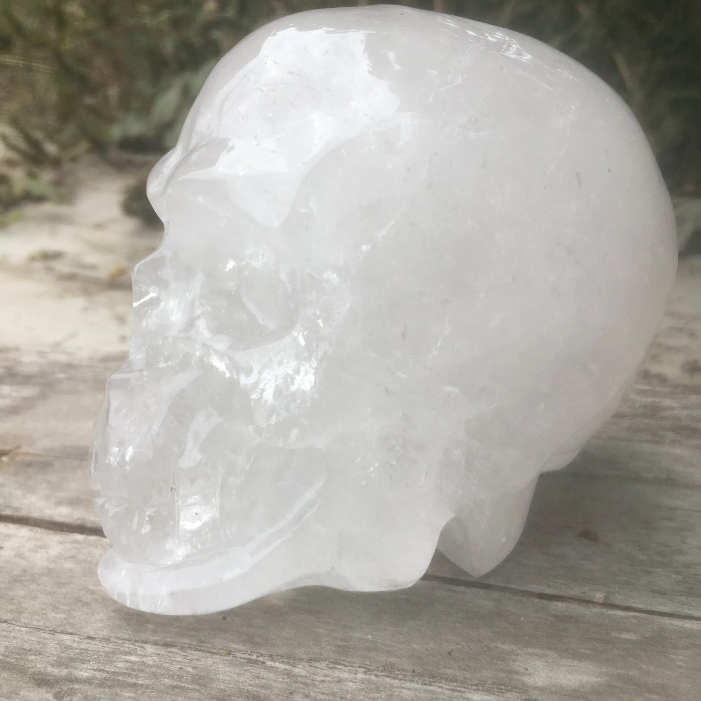 Crystal Stones, Natural white crystal skulls- The Witchy Gypsy