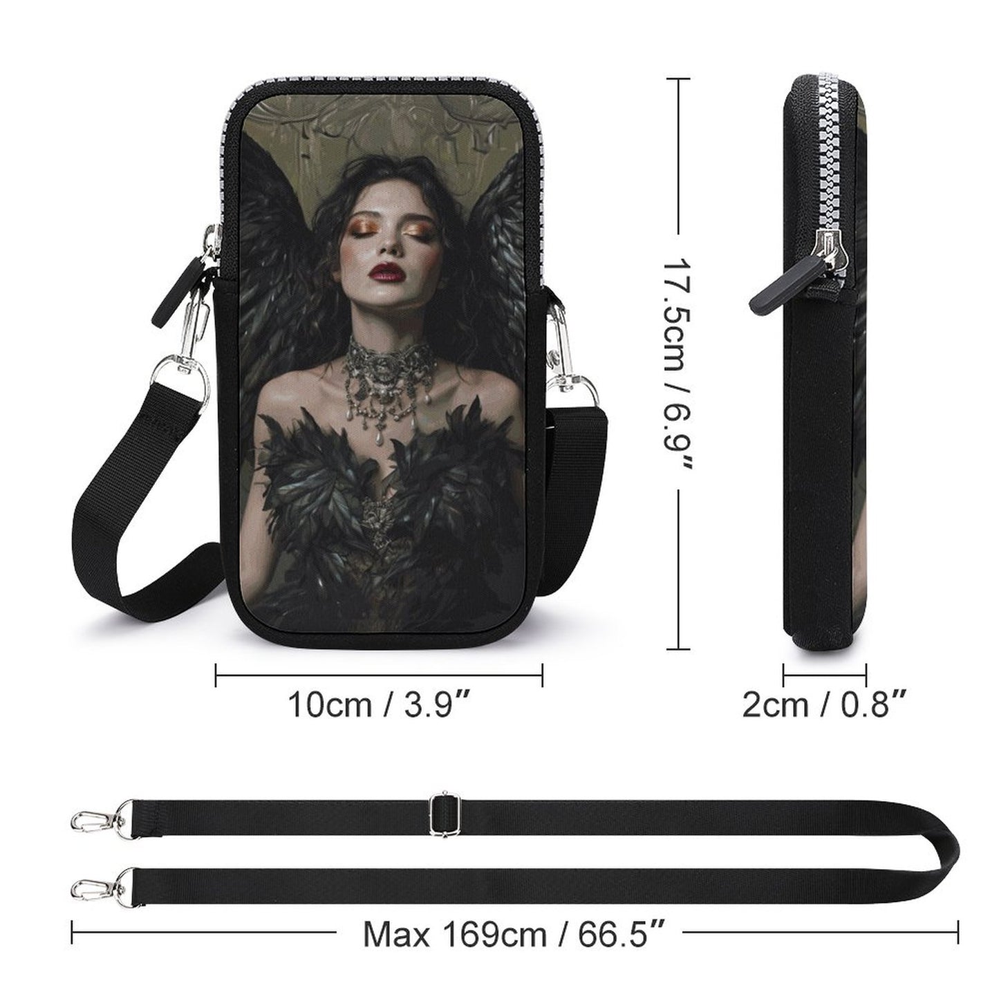 Lilith Cell Phone Crossbody Pouch: Occult Witchcraft Accessory