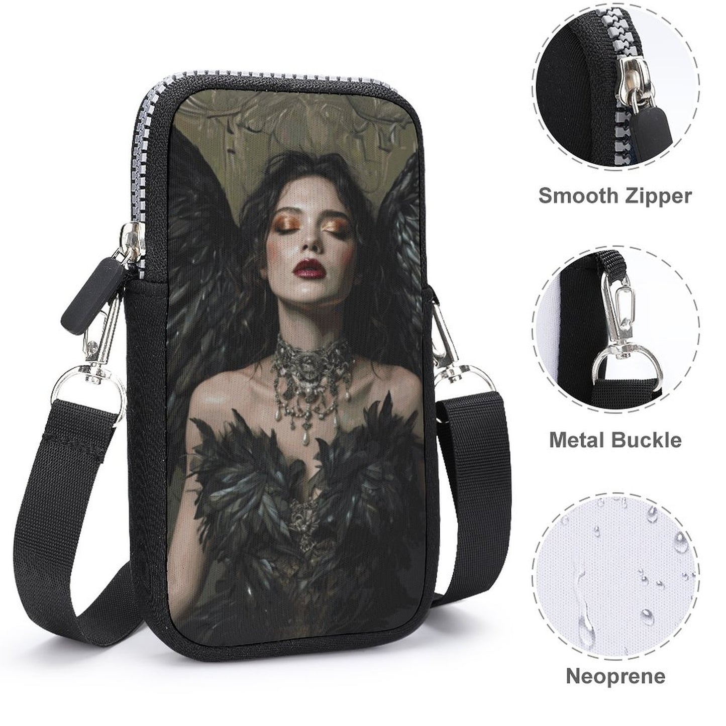 Lilith Cell Phone Crossbody Pouch: Occult Witchcraft Accessory