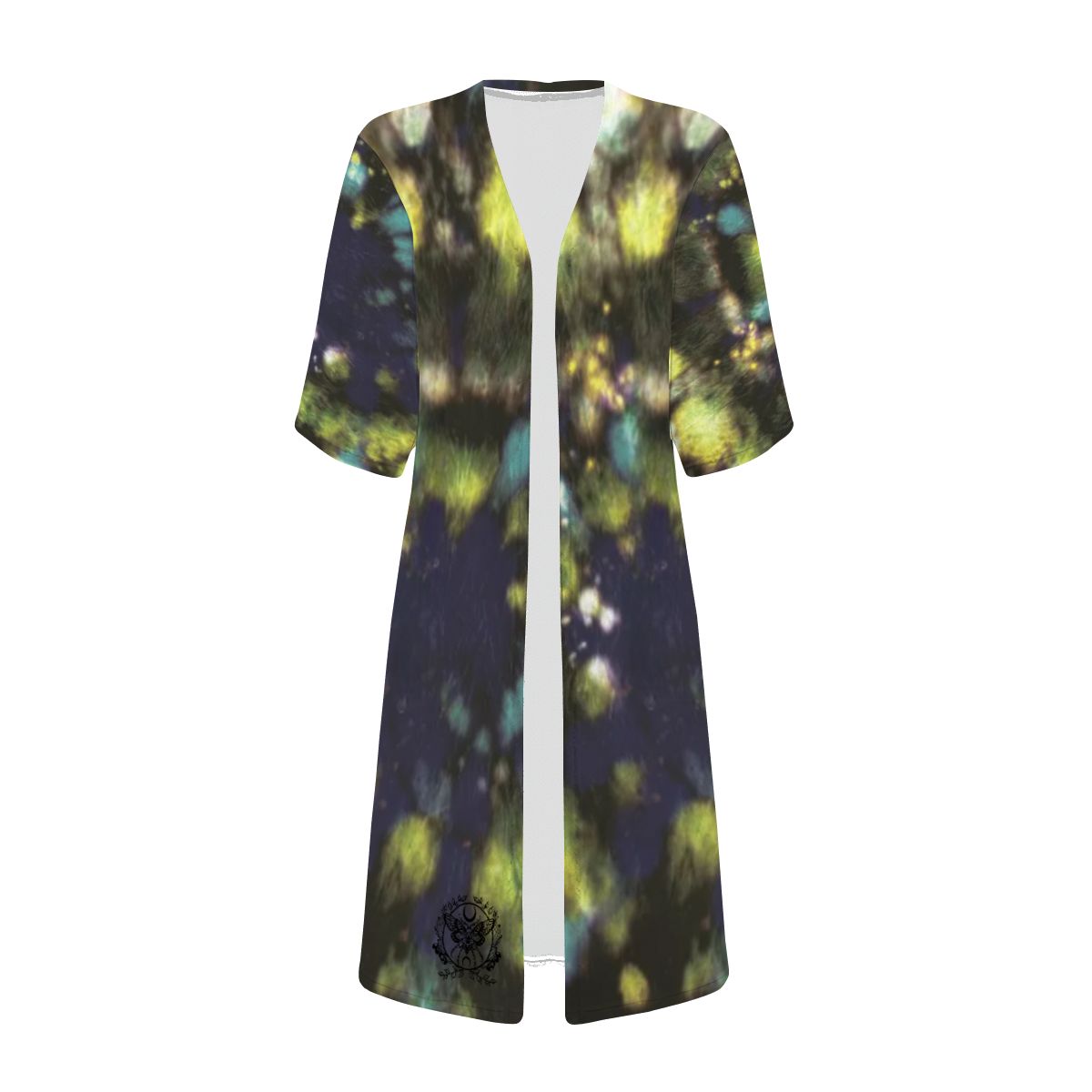 Midnight Sky Tie-Dye Cape: Boho Festival Cover-Up