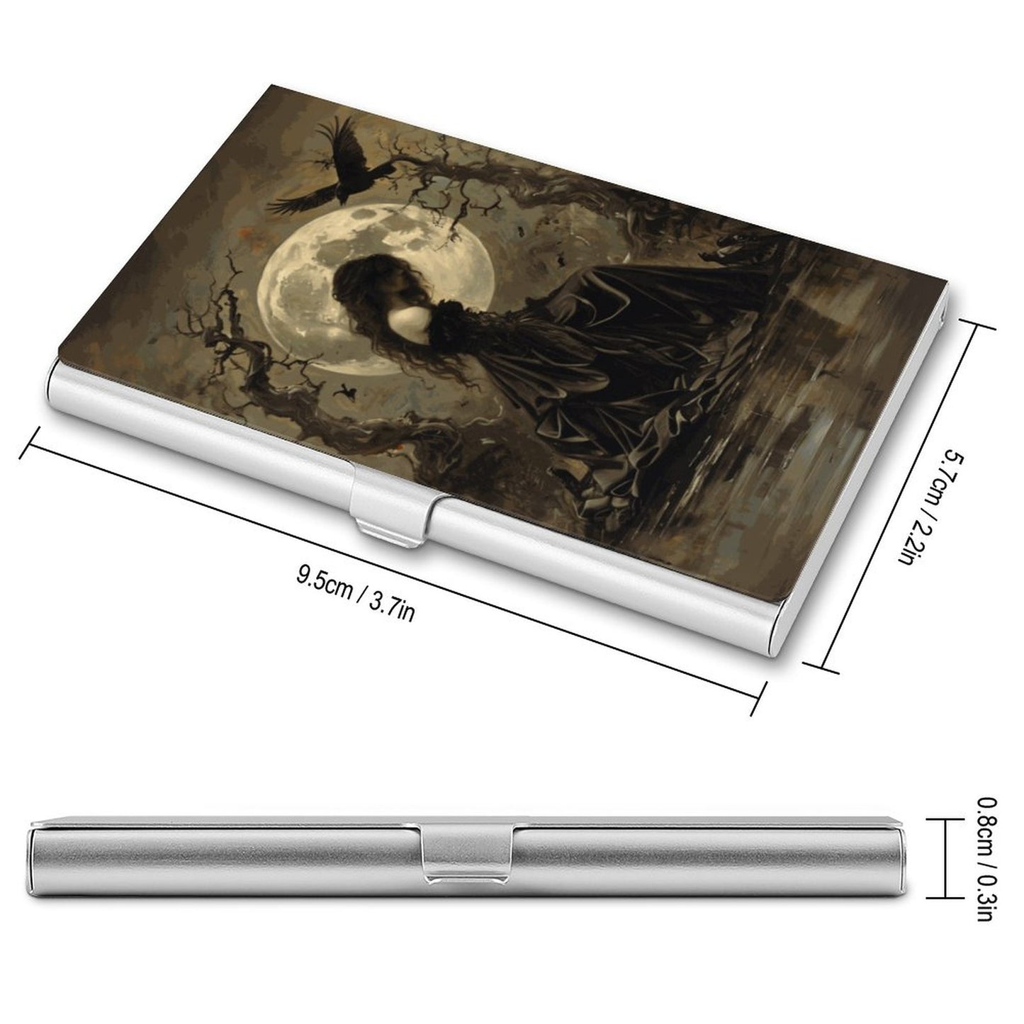Morrigan Goddess Business Card Holder: Celtic Mythology Art
