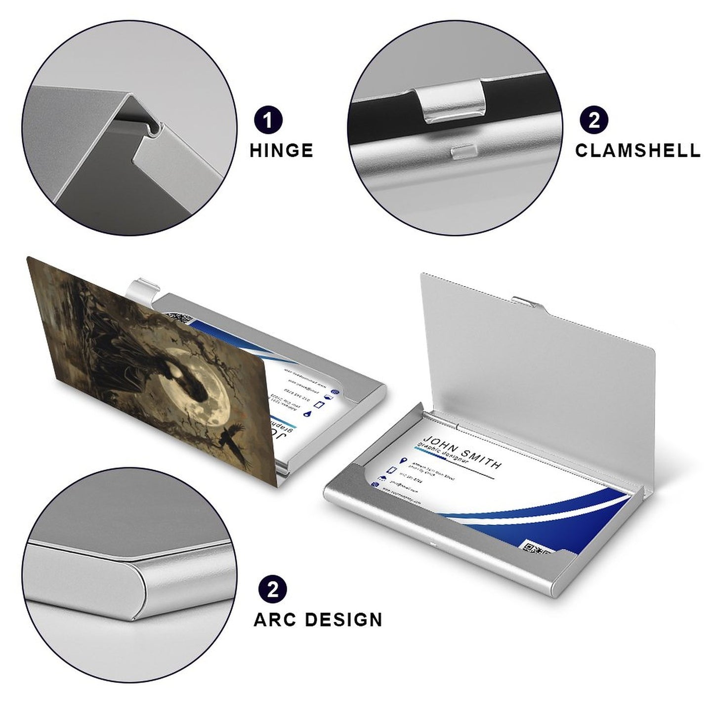 Morrigan Goddess Business Card Holder: Celtic Mythology Art