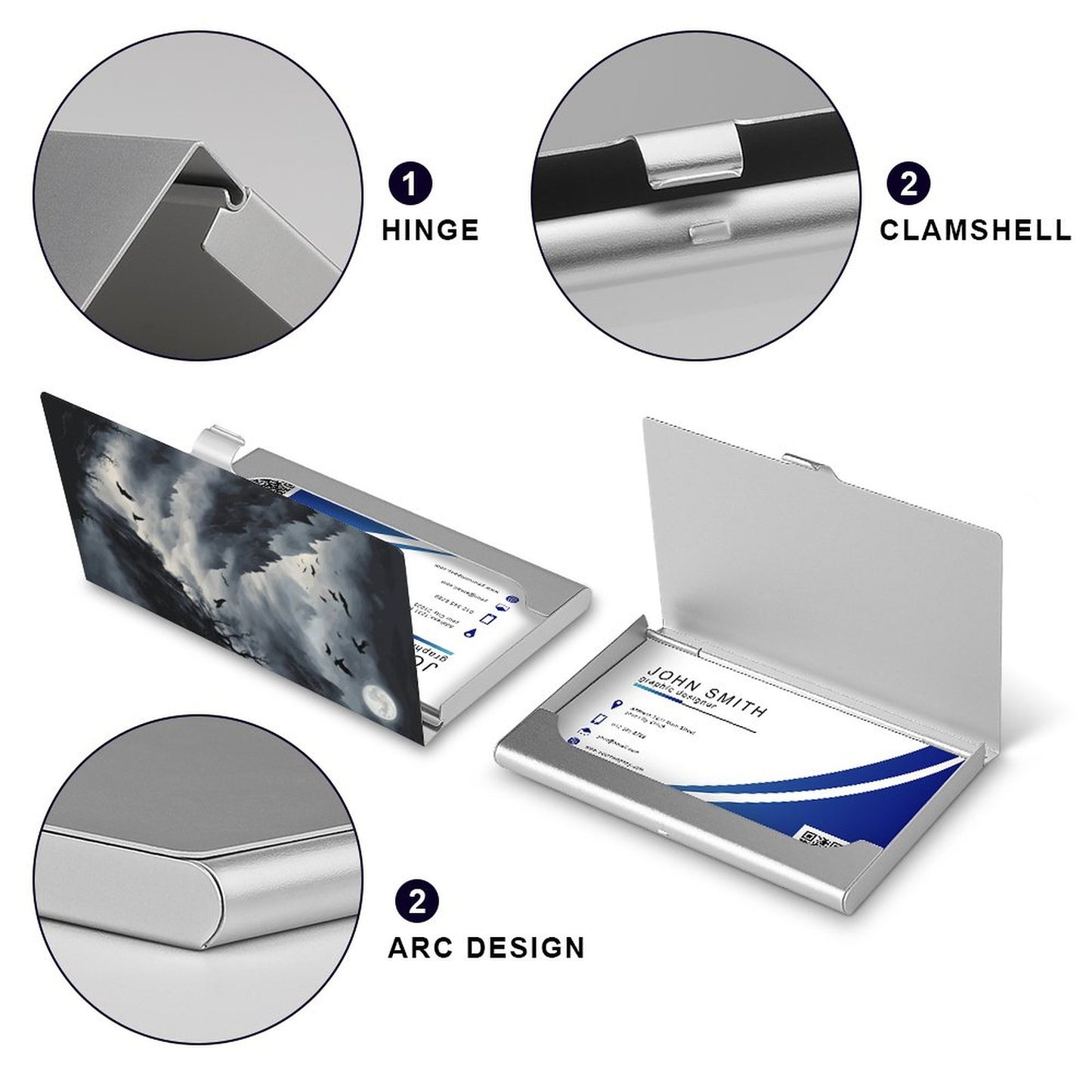 Murder of Crows Midnight Business Card Holder, Witchy Midnight Crow Case