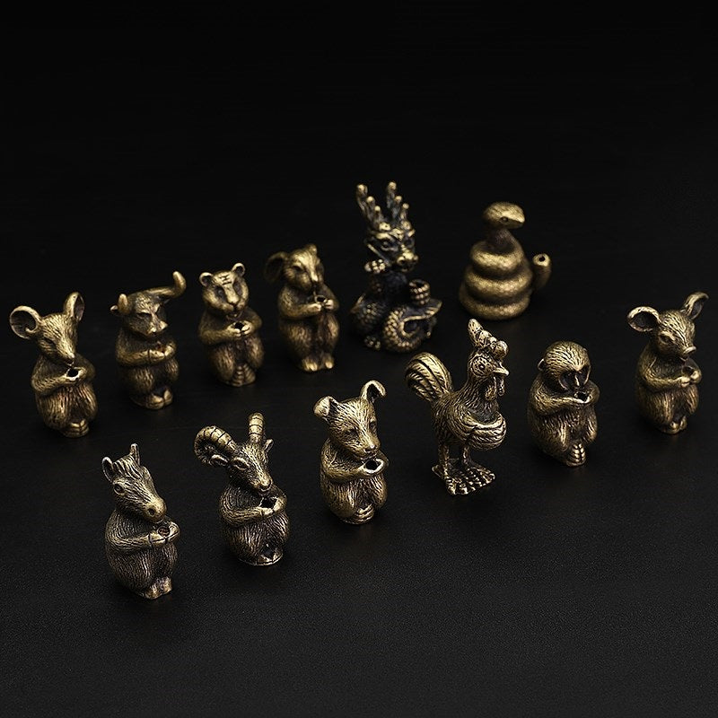 Cute Mini Metal Chinese Zodiac Incense Stick Holder, Mini Incense Burner Stick Holder