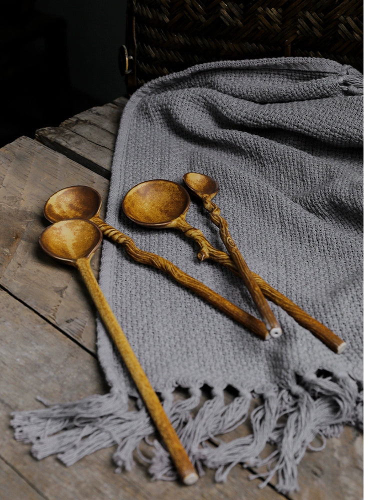 Ceramic Ladle Spoon, Coffee Spoon Creative Stoneware - The Witchy Gypsy