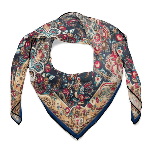 Paisley in Navy Women's Scarf, a fabulous explosion of multicolored fun pattern!