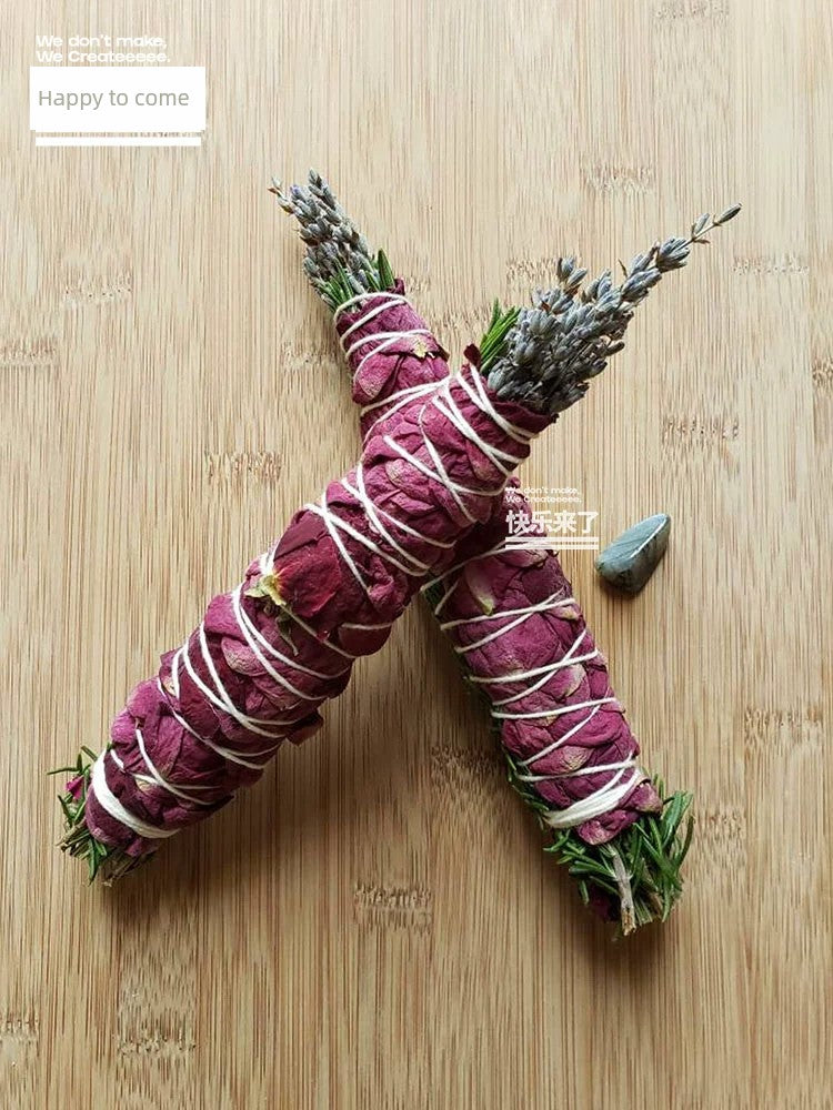 Rose Rosemary Niche Style Smudge Bouquets, Soothing Lavender Smudge Sticks