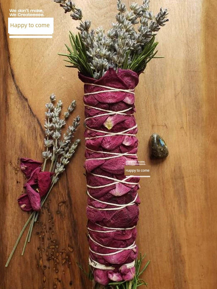 Rose Rosemary Niche Style Smudge Bouquets, Soothing Lavender Smudge Sticks