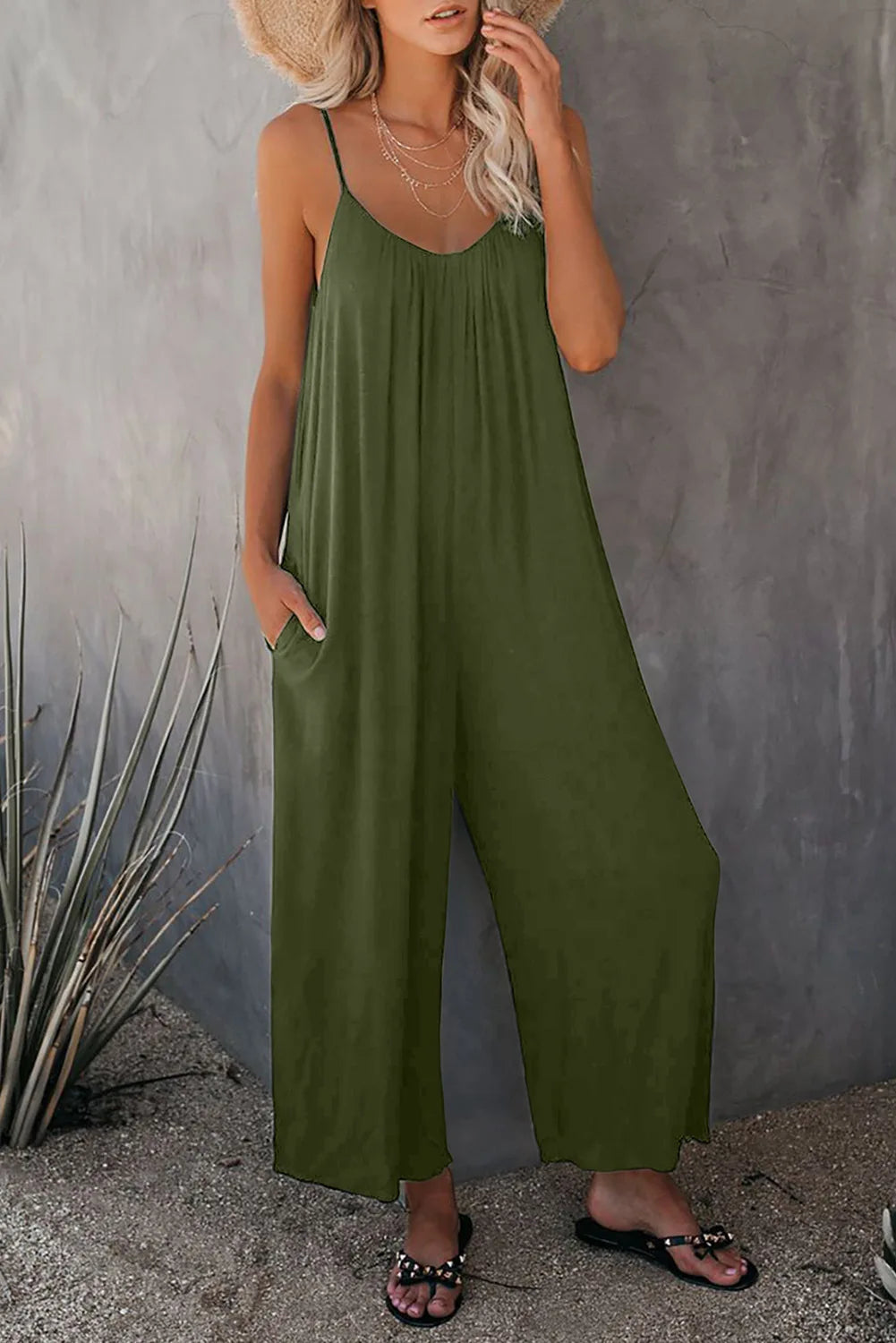 Casual Pocket Jumpsuit, Boho Suspender jumpsuit, Summer Garden outfit- The Witchy Gypsy