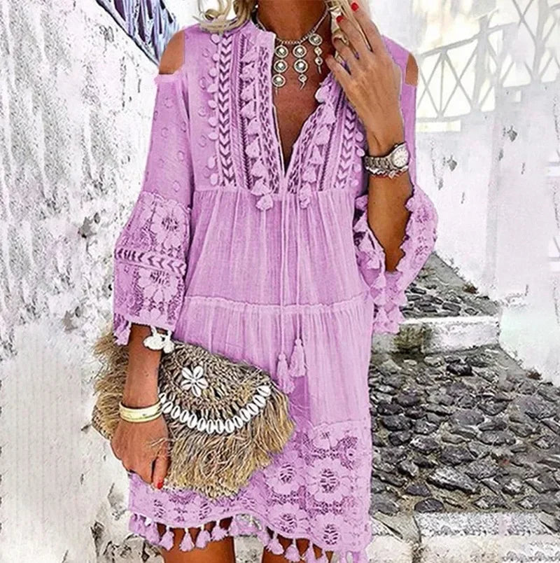 Crochet Lace Boho Dress - The Witchy Gypsy