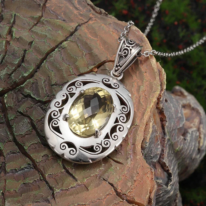 Exquisite Gem-Set Sunflower Necklace Pendant, Charm Jewelry Commemorative Gift