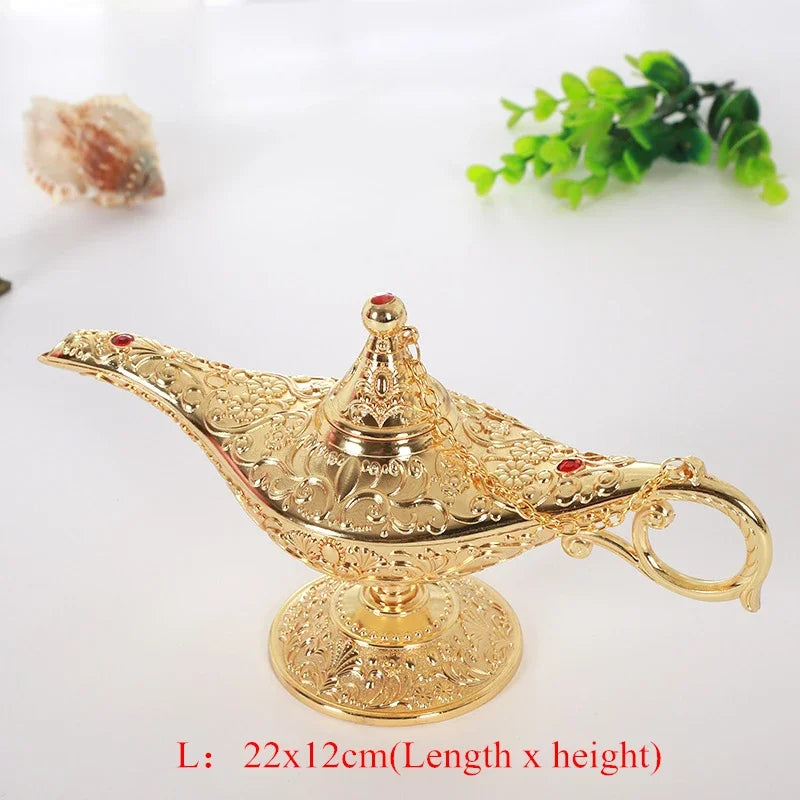 Bohemian Vintage Legend Aladdin Lamp Incense Burner, Antique Fairy table lamp