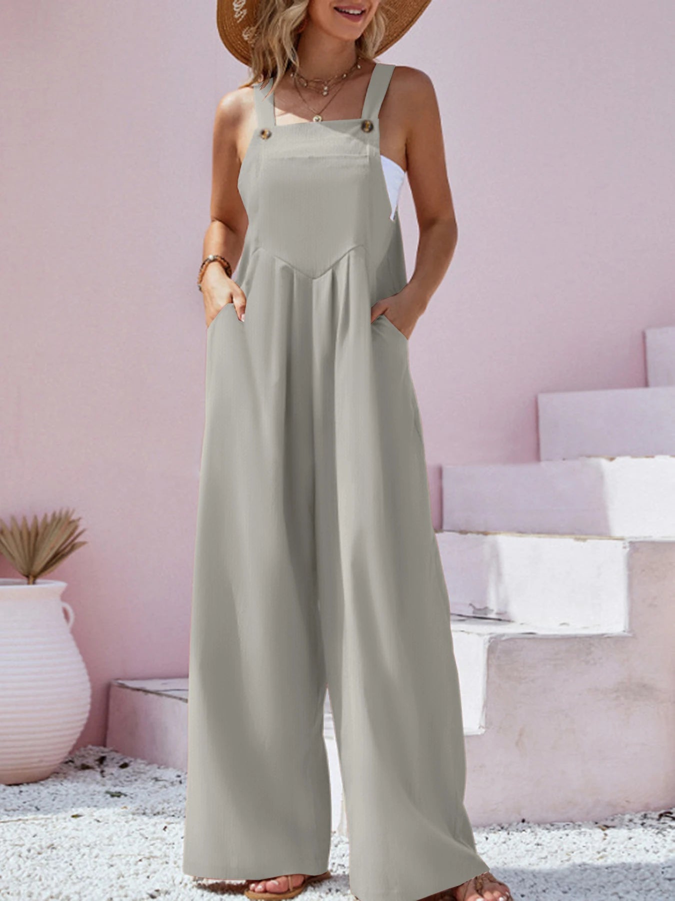 Casual Wide Leg Jumpsuits, Boho Ethnic Fashion, Summer Party outfit, Garden overalls - The Witchy Gypsy