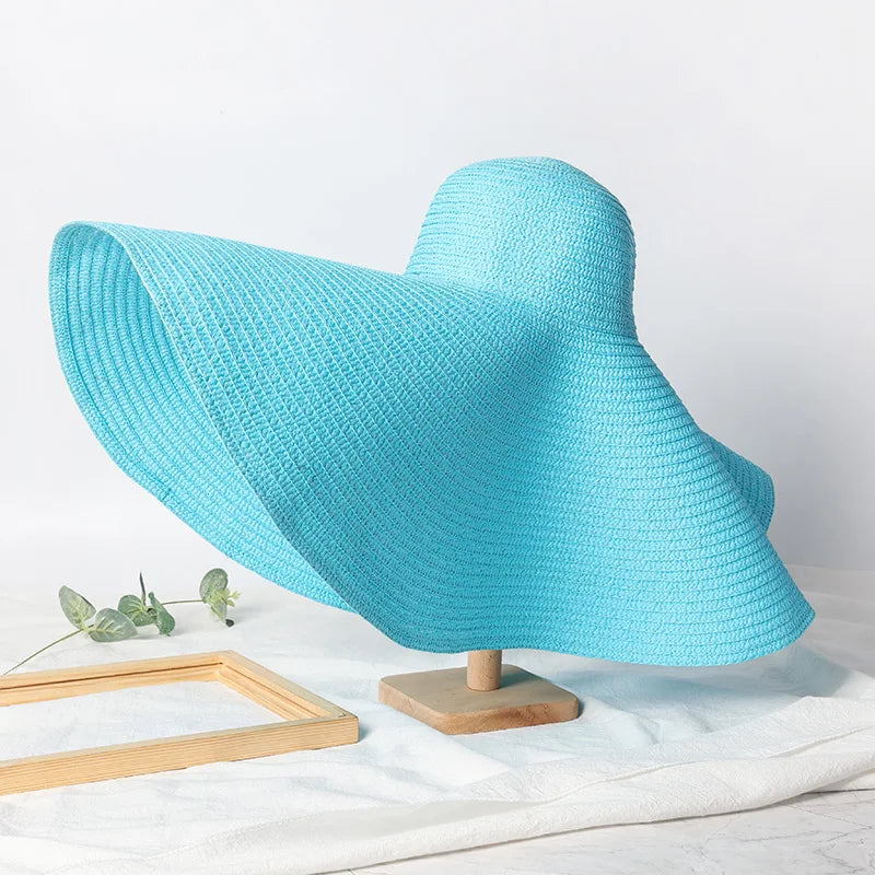 Large Wide Brim Sun Hats, Oversized Travel Straw Hat