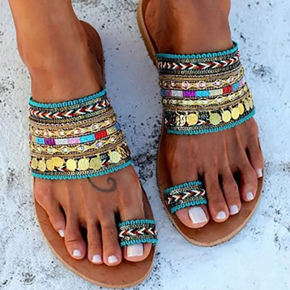 Bohemian Women Flip Flops, Tassel Trendy Sandals - The Witchy Gypsy