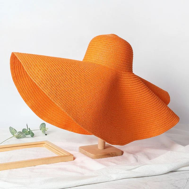 Large Wide Brim Sun Hats, Oversized Travel Straw Hat