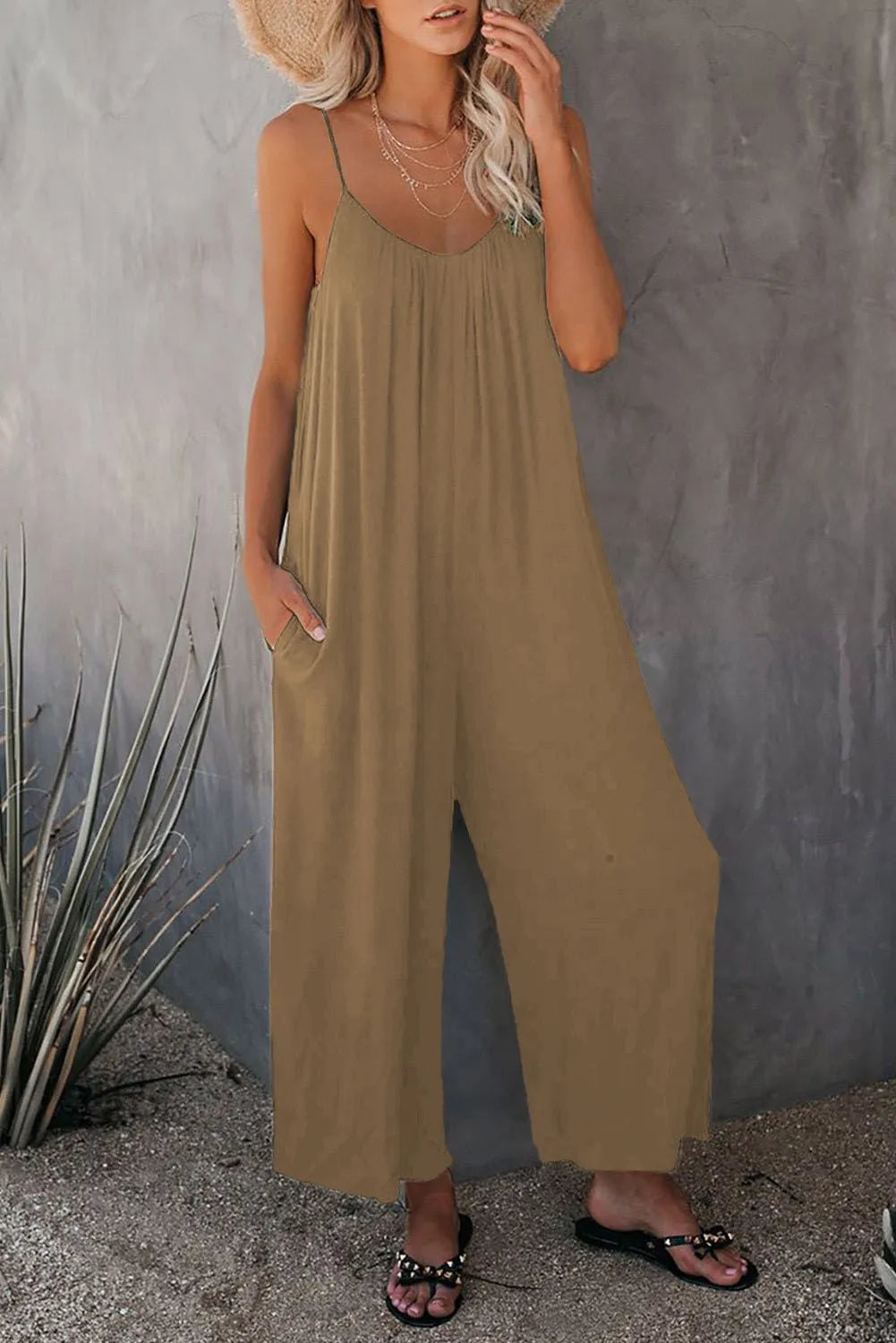 Casual Pocket Jumpsuit, Boho Suspender jumpsuit, Summer Garden outfit- The Witchy Gypsy