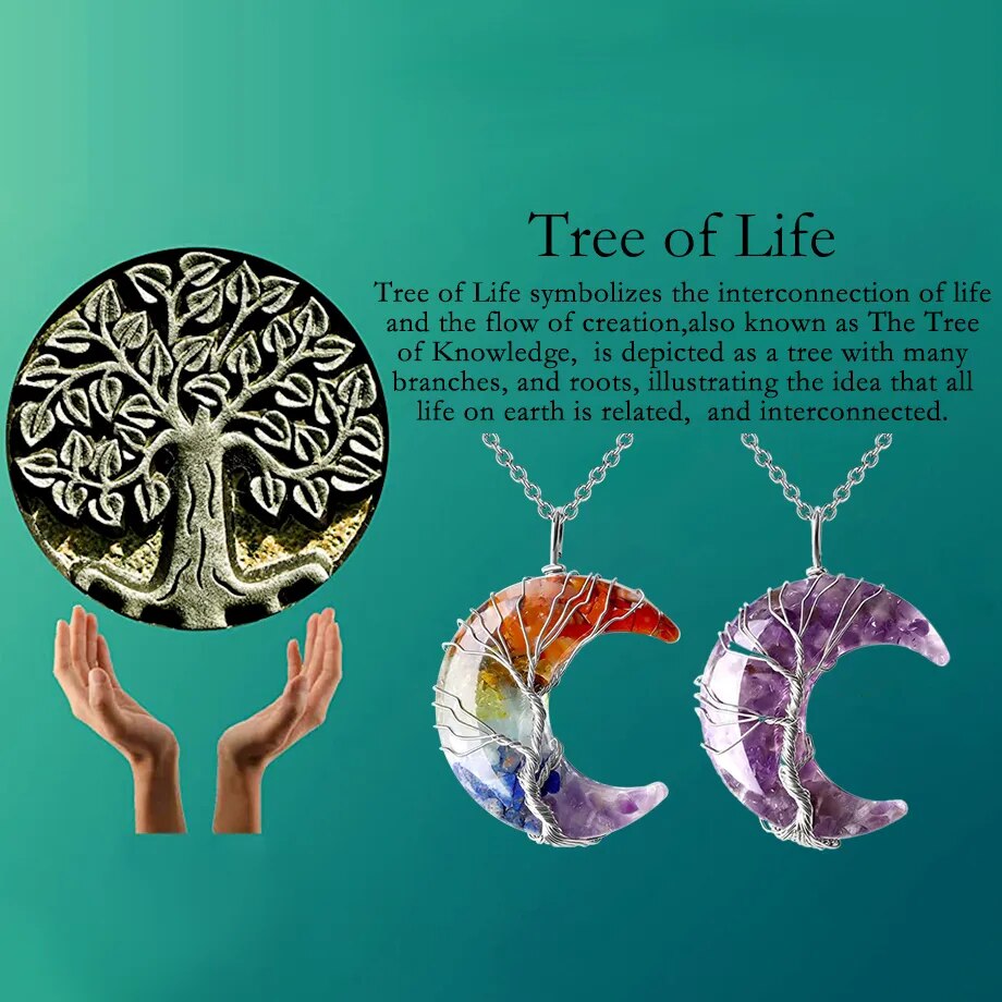 7 Chakras Tree of Life Necklace - The Witchy Gypsy