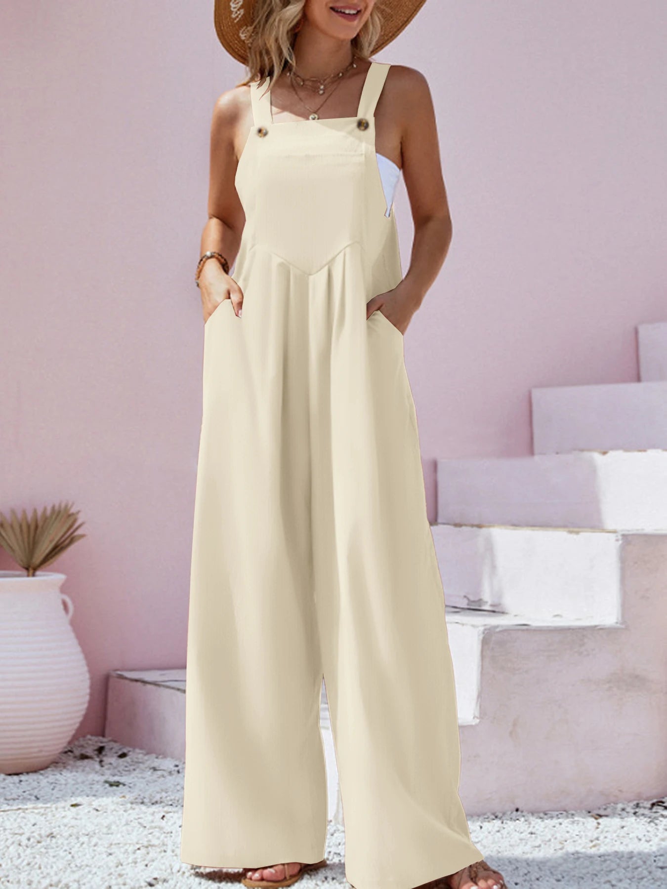 Casual Wide Leg Jumpsuits, Boho Ethnic Fashion, Summer Party outfit, Garden overalls - The Witchy Gypsy