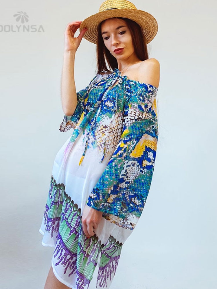 Beach Kaftan Swimsuit Cover up, Boho beachwear - The Witchy Gypsy