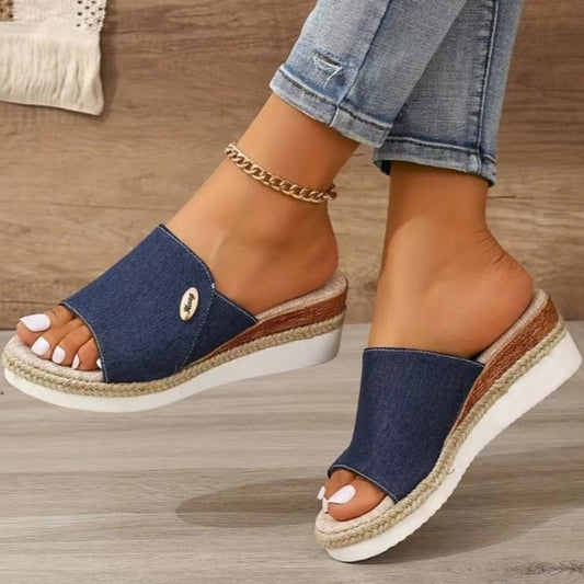  Women High Heel Thick Bottom Casual Sandles, Casual Summer Wedges Sandals - The Witchy Gypsy
