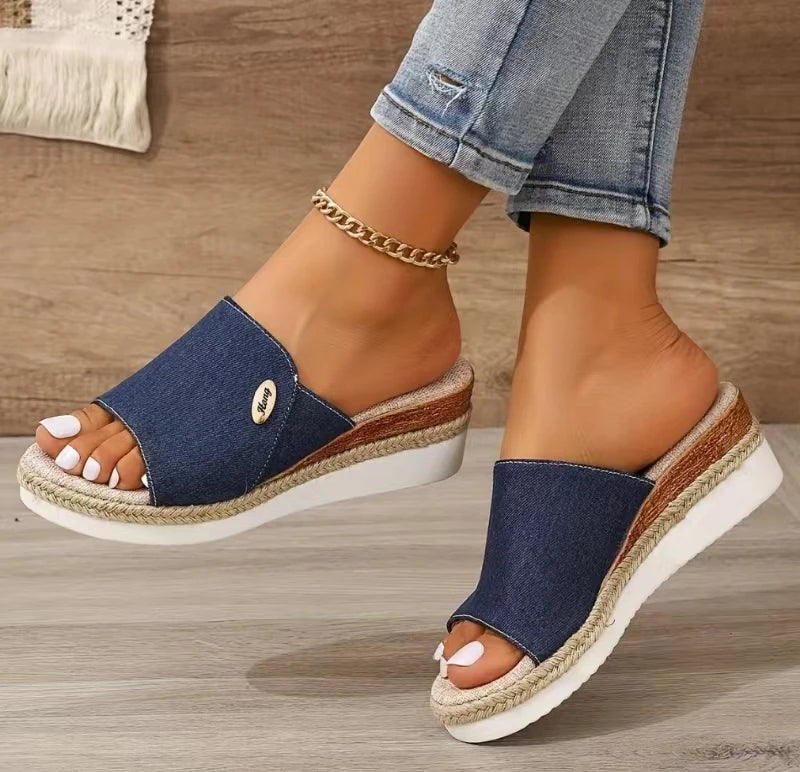 Women High Heel Thick Bottom Casual Sandles, Casual Summer Wedges Sandals - The Witchy Gypsy